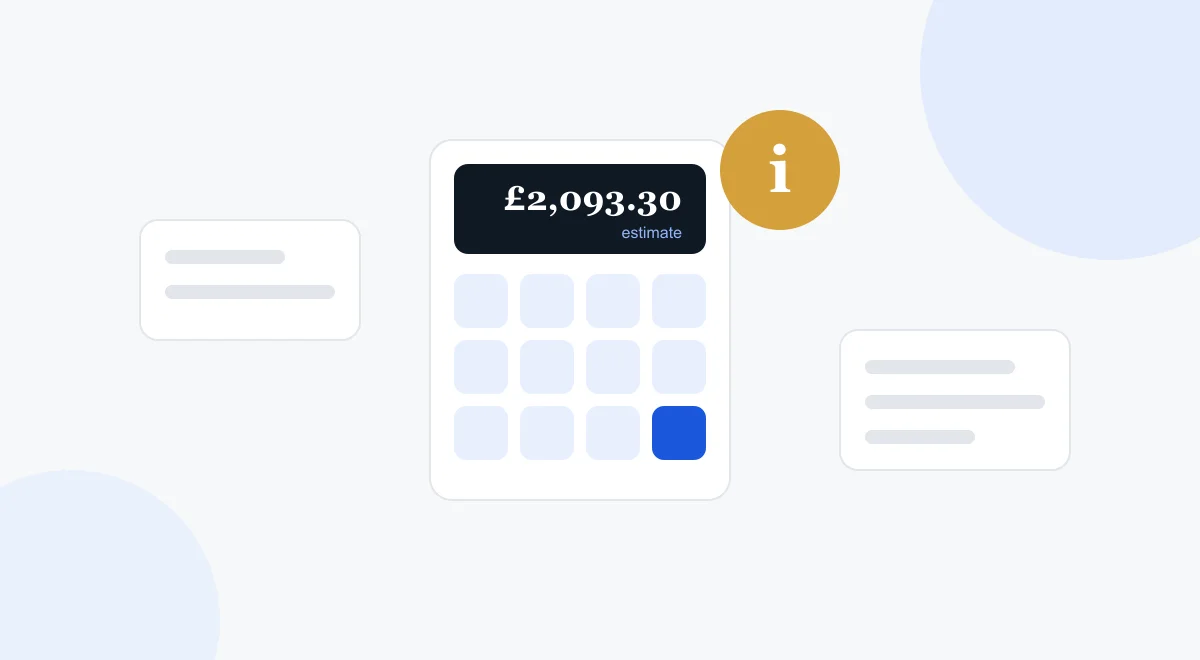 Read before you rely on our figures Salary calculator showing an estimated monthly take-home figure, with an information badge beside it.